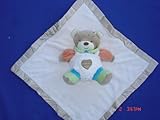 Ellis Baby Blankie Buddies Super Soft 2-in-1 Security Blanket Banky 18x18 Beige Blankie Lovie w/ 7 T