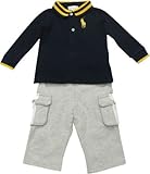 Ralph Lauren(ラルフローレン) ラージポニー鹿の子ポロシャツ＆ボトムSet 3M [並行輸入品] [Baby Product]