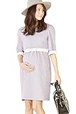 スウィートマミー (Sweet Mommy) Wフェイス ショートトップス 5分袖＆ワンピースセット 授乳服 / マタニティ L ラベンダー