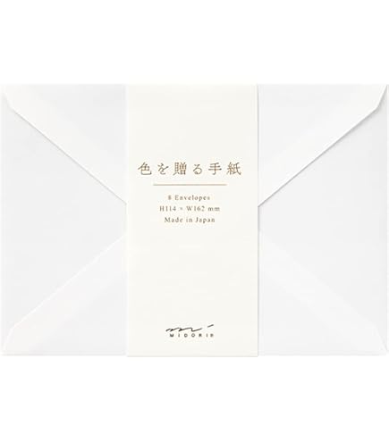 Amazon | ミドリ 封筒 透かし 洋2 和紙6枚 色紙6枚 かすみ草柄