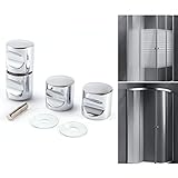 取替・補修用 ステンレス製取っ手 ドアノブ シルバーハンドル つまみ 玄関・浴室・お風呂のドア用 2組セット 3x3x3cm