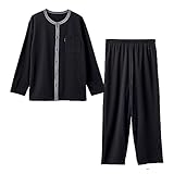 [ベネクス] リカバリーパジャマ ニットサッカー メンズ ブラック L