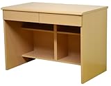 ライフスタイリングショップ パソコンデスク 収納棚 引出 幅100×奥行59cm ライトブラウン FS-031LB