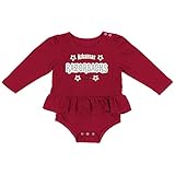 Arkansas Razorbacksコロシアム幼児Girl 's Red rock-a-bye LS One Piece Outfit