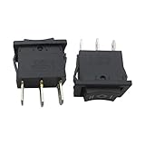 Goliton®　5X　ロッカー電源スイッチ　ロッカースイッチ　6A 250V 10A 125V AC　ブラック