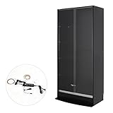 【JAJAN】フィギュアラック「サード(3rd)」ワイド LED付き引き戸タイプ 幅83cm奥行39cm高さ180cm ハイタイプ ブラック【正規品】[鍵付きコレクションケース]