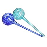 Lautechco 2個のガラス自動水遣りグローブ賞は花灌漑ボールツール植物