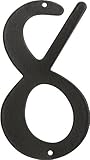 HIllman 841632 4-Inch Nail-On Black Die Cast Aluminum House Number 8 [並行輸入品]