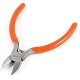 uxcell 斜ニッパ 斜めプライヤー メタル プラスチック ラウンドグリップ ハンドツール ニッパープライヤー 1個入り