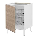 IKEA(イケア) FAKTUM ソフィエルンド ライトグレー 60 cm 89906160 ベースキャビネット ワイヤーバスケット付、ソフィエルンド ライトグレー