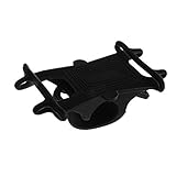 Perfk シリコン　スマホスタンド　自転車　互換性　スマートフォン　携帯電話ホルダー　ブラック