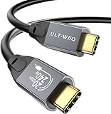 USB Type C to Type C ケーブル 100W 高速充電 USB 3.2 Gen2x2 ケーブル 20Gbps データ転送 4K@60Hz ビデオ出力 Thunderbolt 3 MacBook Air/Pro、iPad Mini 6/Pro/Air などの Type-C モデルと互換性があります 3M