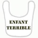 BABY BIB 1045 PINK RIM ENFANT TERRIBLE QUALITY FUNNY BABY BIB by SIGNS 2 ALL