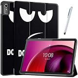 タッチペン1本 フィルム2枚付 Lenovo tab7 / Lenovo Tab M10a 5G LET02 対応 ケース兼用 レノボ タブ7 / AUタブ M10a ソフトバンク A301LV タブレットカバー おしゃれ かわいい 柄入り 耐衝撃 薄型 軽量 オートスリープ機能 法人大量注文対応応 (T0249-Tab7-Bigeye)