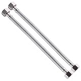 KES i2 1 / 2インチFIP x FIP編組ステンレス製給水ホースメスストレートスレッド、2個( 1ペア) 150-CM シルバー