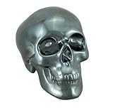 PolishedガンメタルブラッククロムメッキセラミックHuman Skull Money Bank