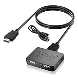 OULEKE HDMI 分配器 1入力2出力 [2025改良型・分配器] 2画面 同時出力 4K 分配機 2ポートFULL HD 1080P 3D スプリッター 接続簡単 PS5/Xbox/fire tv stick/HDTV/DVD/PCなど幅広く対応 (1.5MのHDMIケーブル&USB電源ケーブル付き)