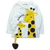 【秋冬春対応】 CHEEK ROOM(チイクルーム) 製品洗い加工済み42/2天竺きりん長袖Tシャツ 110cm/OW NO.B-480271