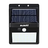 suaoki 28LED ソーラーライト センサーライト 太陽光発電 ライト・パネル分離可能 三つの点灯モード 明暗·人感センサー 夜間自動点灯 IP65防水 庭 ガーデン 玄関 屋外照明 防犯用など