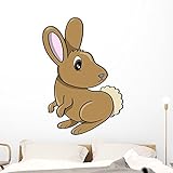 Cute Little Baby Rabbit Wall Decal by Wallmonkeys Peel and Stick Graphic (48 in H x 37 in W) WM70555