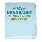 CafePress – Greatest Grandaddy – スーパーソフトベビー毛布、新生児おくるみ ブルー 053872020725CD2