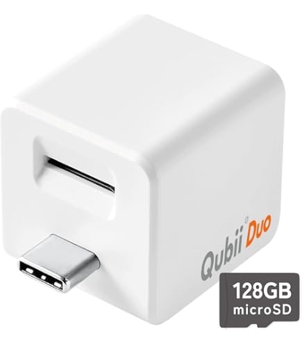 Amazon | Maktar Qubii Pro ホワイト (microSD 128GB付) 充電しながら