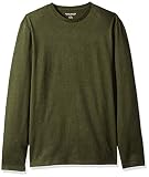 [Amazon Essentials] Tシャツ スリムフィット 長袖 メンズ ヘザーオリーブ L