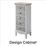 完成品 うづくり風の仕上げのデザイン 5段引き出しのキャビネット