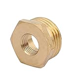 uxcell ノズルアダプタ　1/8BSPメス-1/2BSオス ストレート　噴射スプレー部品　黄銅製