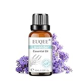 EUQEE エッセンシャルオイル ラベンダー アロマオイル 10ml 天然100％ 精油 加湿器用 ラベンダーオイル アロマディフューザー用