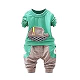 幼児赤ちゃん男の子服セット、Staron新生児幼児ベビー長袖服セットトップス+パンツCartoon Whale服装0 – 24ヶ月の男の子 6-12 Months