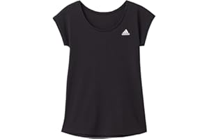 [アディダス] フレンチスリーブ Tシャツ レディース ベーシック 吸汗速乾 綿混(BK-ブラック、M)