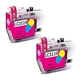 ブラザー用LC3119 LC3119M 互換インクカートリッジ マゼンタ 大容量 2本セット [対応機種]: MFC-J6980CDW MFC-J6580CDW MFC-J6583CDW MFC-J6983CDW MFC-J5630CDW