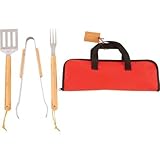 Chefmaster 4pc Stainless Steel Barbeque Tool Set [並行輸入品]