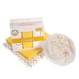 Swaddles 100% Cotton Muslin 3 Pk Yellow Stars Gray Zigzag Stripes 47 x 47 in. by Sweet Baby Giggles
