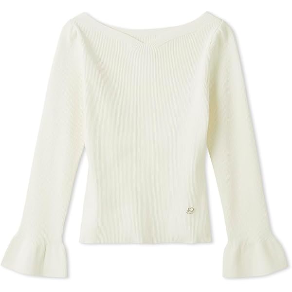 Amazon | ベルスリーブリブニットプルオーバー CWNT251098BLK36