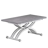 イタリア製 昇降・伸長テーブル サリスカンディ リフティングテーブル (ML50 ストーングレー)