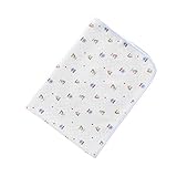 高品質ソフトベビーベッドシート防水ベッドパッド 80*60cm、青