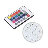 F Fityle コードレスLEDランプ　リモコン　防水　全３サイズ　実用　カラー変更LED　ホワイト　全３サイズ - 10.5cm 12 LED