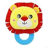 Edtoy赤ちゃん早期教育Toys Rattles柔らかい布手Ringingおもちゃ、ライオン