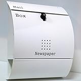 郵便ポスト郵便受け北欧風大型メールボックス 壁掛けプレミアムステンレス ホワイト白色ポストpm033