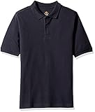 Dockers Big Boys' Uniform Short Sleeve Pique Polo Navy Large/14/16 [並行輸入品]