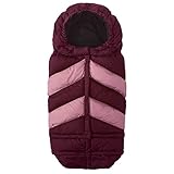7AM Enfant Blanket 212 Chevron Extendable Baby Bunting Bag Adaptable for Strollers, Metallic Plum/Me