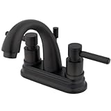 Kingston Brass KS8615DL Two Handle 4 in. Centerset Lavatory Faucet with Brass Pop-up