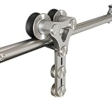 TMS 6 ft modernstainlessスチールスタイルバーン木製スライドドアクローゼットハードウェアトラックセット