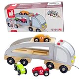 JANOD カーキャリア トラック のりもの くるま Camion Multi Bolides 【知育玩具】【木製玩具】