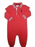 ラルフローレンの子供服　POLO　RALPHLAWREN　ベビーカバーオール　ロンパース　コットン１００％　男の子）９M(72cm~76cm) [並行輸入品]