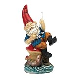 Fishing Gnome Solar Light Statue by Leadoff