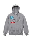 [The Roadster Story] 【マツダ公式】ザ・ロードスター・ストーリー#4／ワッペンスタイルジップパーカー／ND (S, ミックスグレー)