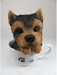 Amazon Co Jp 東洋石創 アニマルオブジェ ドッグオーナメント ヨークシャー テリア 140 ホーム キッチン